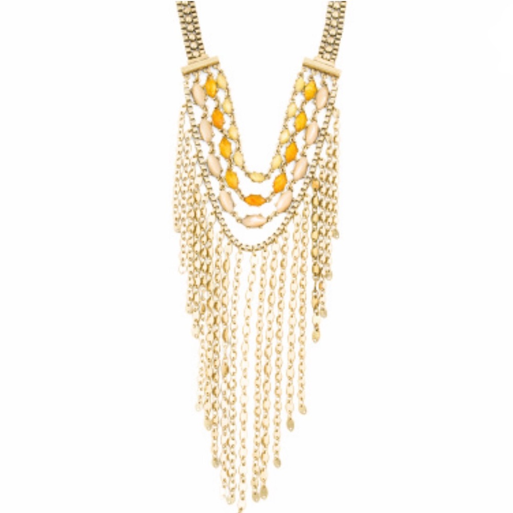 🔥1 hr sale 🍀 Lucky Brand Citrine Bead Fringe - Picture 1 of 11